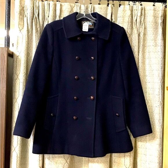 Machintosh Ladies 14 100% wool dark blue peacoat